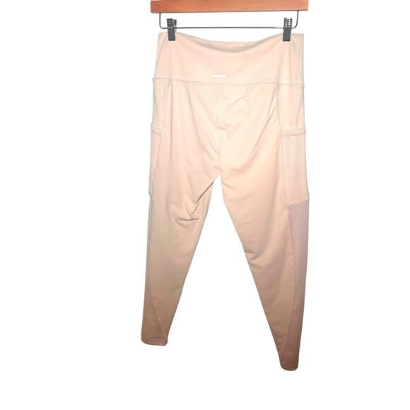 Aerie Offline Real Me Size Large Blush Pale Pink Leggings Mesh Cut Out Pockets - Picture 3 of 11